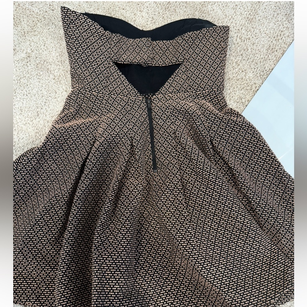 Bcbgeneration Strapless Black Patterned Back Cut-… - image 7